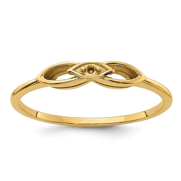 0.01ct. Diamond Ring Mounting 14k Gold Y4258