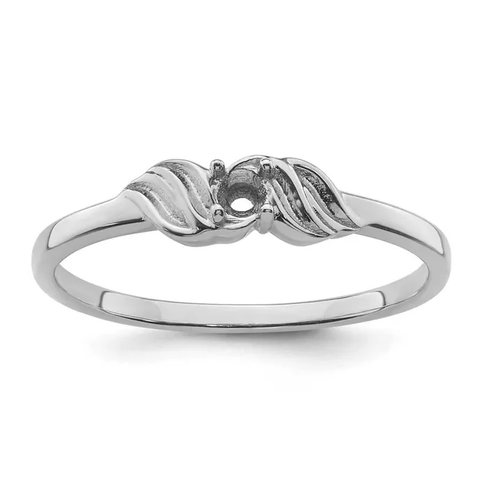 0.07ct. Diamond Ring Mounting 14k White Gold Y4228