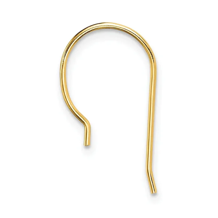 .027 inch Wire Shepherd Hook Component 14k Yellow Gold YG2751
