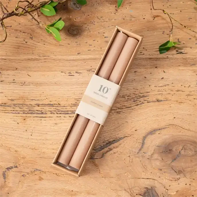 10″ Taper Candle Set of 2 – Coffee Cream