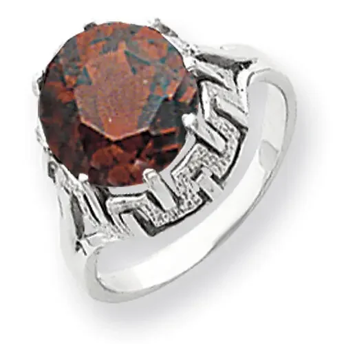 10mm Garnet Ring 14k white Gold Y4515GA
