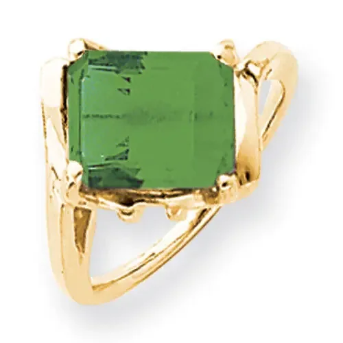 10x8mm Emerald Cut Mount Saint Helens Ring 14k Gold Y4537MS