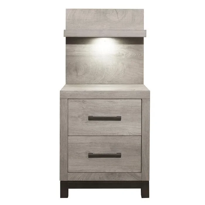 1577-4P*-Bedroom (2) Night Stand with Wall Panel