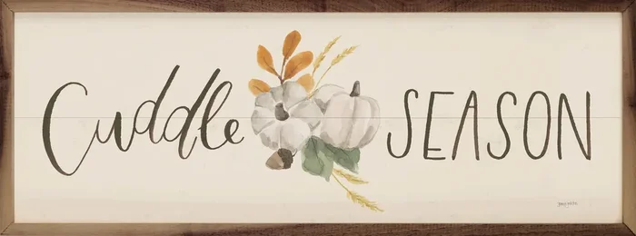 24X8 Cuddle Season Framed Sign