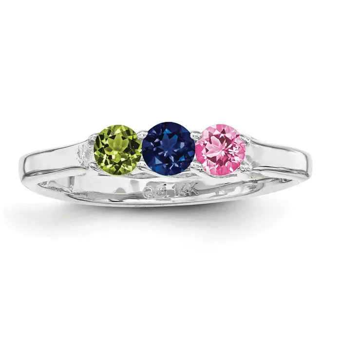 3 Birthstones Mother‘s Ring Sterling Silver XMR83/3SS