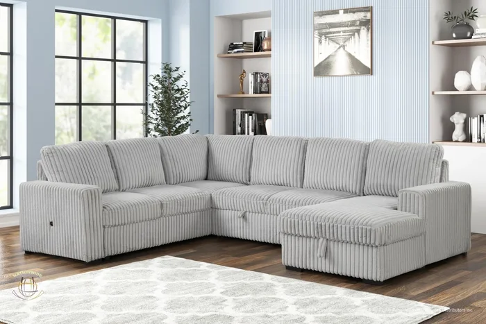 3 PIECES SECTIONAL WITH SLEEPER AND STORAGE