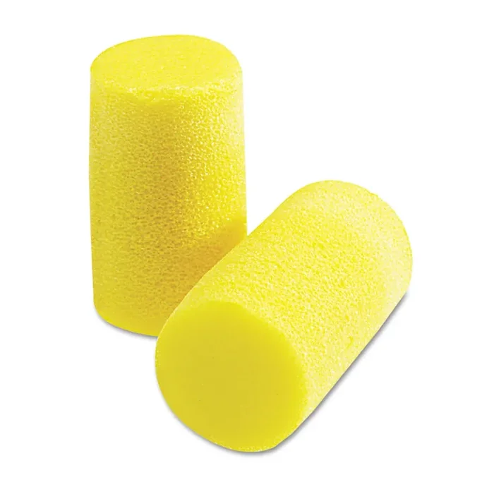 3M™ E-A-R Classic Plus Earplugs, Cordless, PVC Foam, Yellow, 200 Pairs/Box