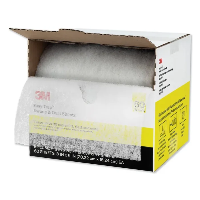 3M™ Easy Trap Duster, 8″ X 30 Ft, White, 60 Sheet Roll