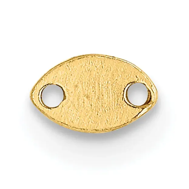 4.8 x 3mm Chain Tag Setting 14k Yellow Gold YG2094