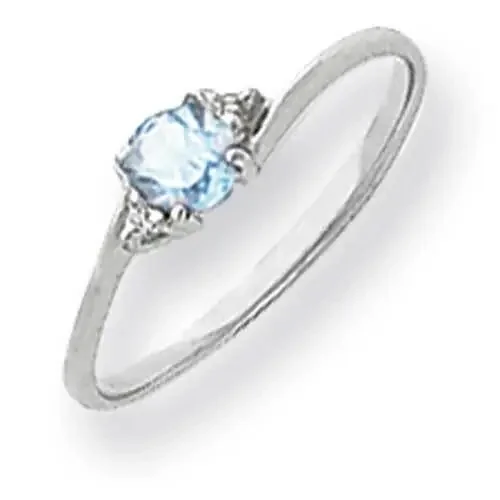 4mm Blue Topaz Diamond Ring 14k White Gold Y4713BT_AA