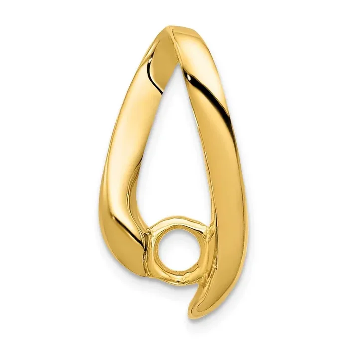 4mm Round Stone Pendant Mounting 14k Gold XP948
