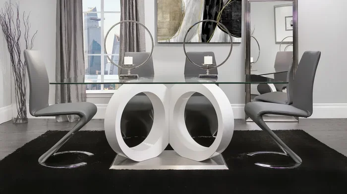 5 Piece Dining Room Set (D9002DT+D9002DC-GRY)