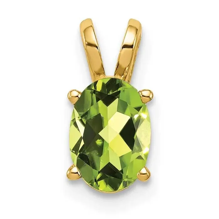 7x5mm Oval Peridot pendant 14k Gold XP422PE