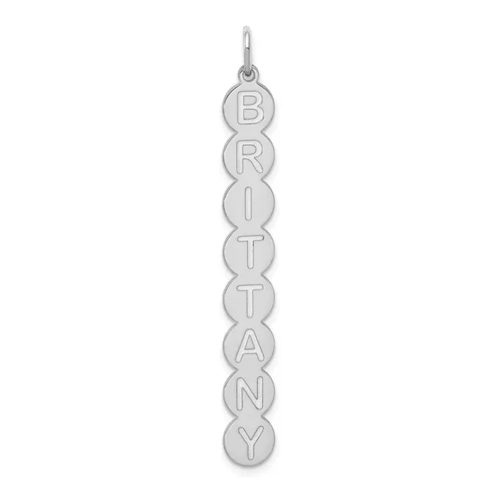 8 Letter Bubble Pendant Sterling Silver Rhodium-plated XNA1327SS