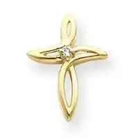 A Diamond Cross Pendant 14k Gold XP1745A