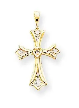 A Diamond Cross Pendant 14k Gold XP754A