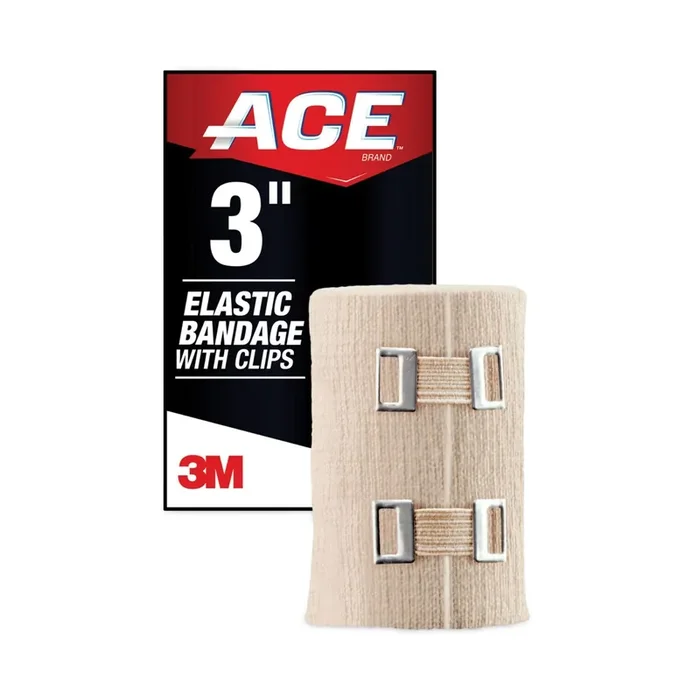 ACE™ Elastic Bandage With E-Z Clips, 3 X 64