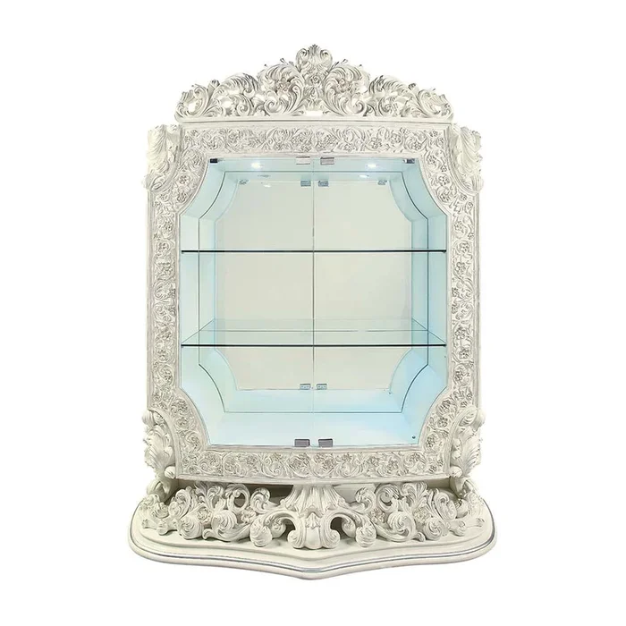 ACME Adara Antique White Finish Curio Model DN01232