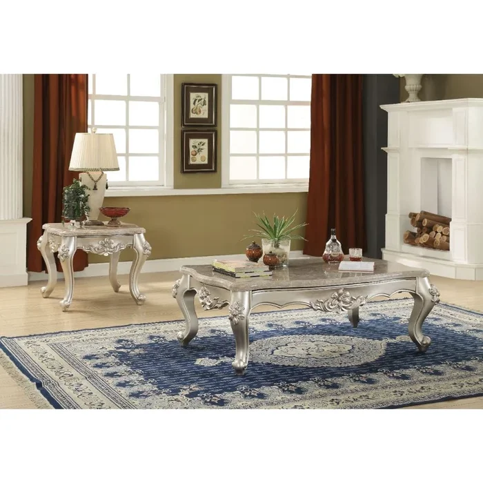 ACME Bently Marble & Champagne Coffee Table Model 81665
