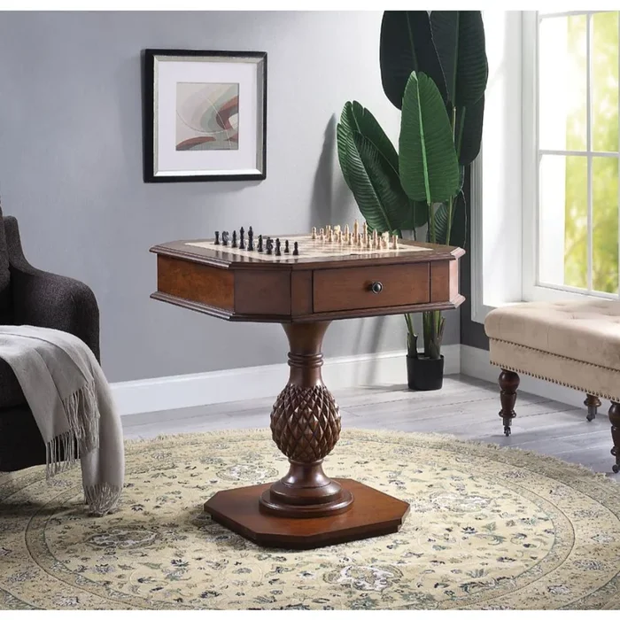 ACME Bishop II Cherry Gaming Table Model 82847