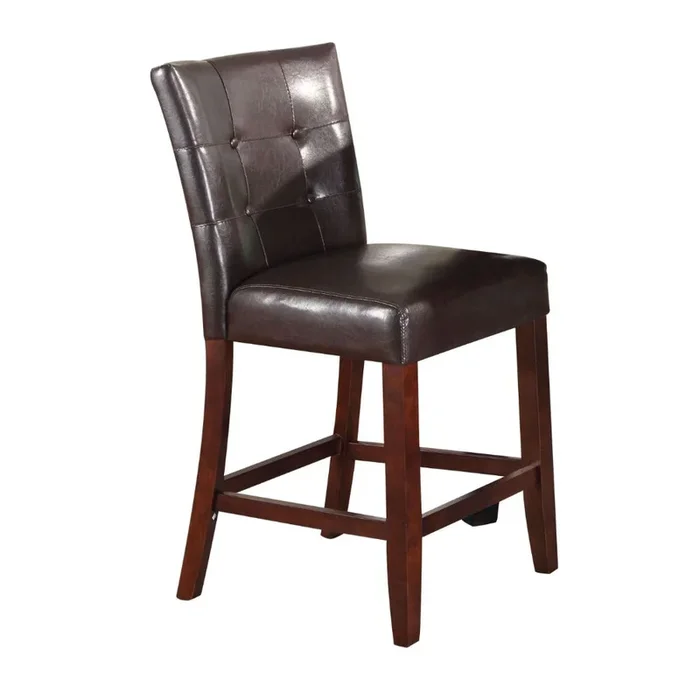 ACME Britney Espresso PU & Walnut Counter Height Chair Model 7055