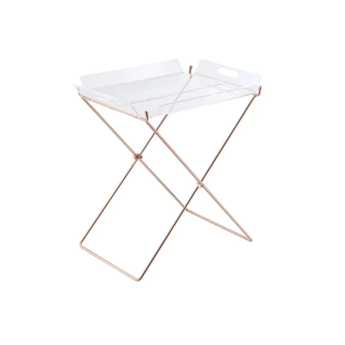 ACME Cercie Clear Acrylic & Copper Tray Table Model 98189