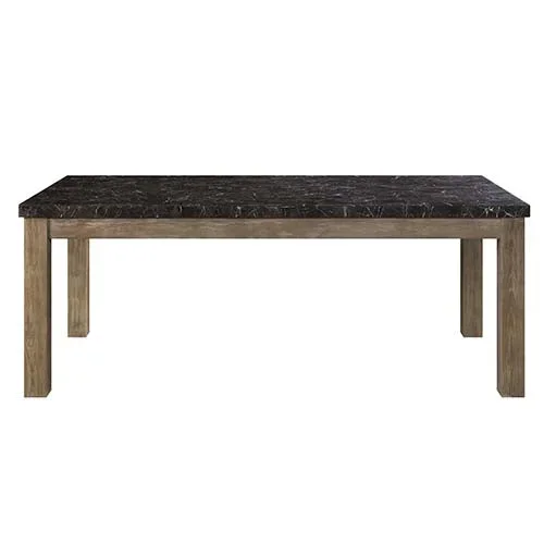 ACME Charnell Marble & Oak Finish Dining Table Model DN00553