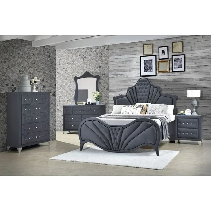 ACME Dante Gray Velvet Chest Model 24236