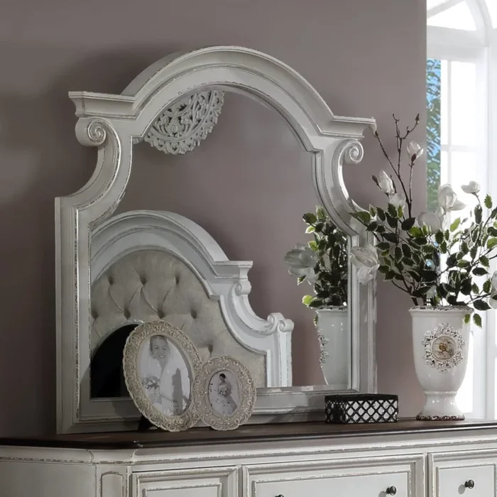 ACME Florian Antique White Mirror Model 28724