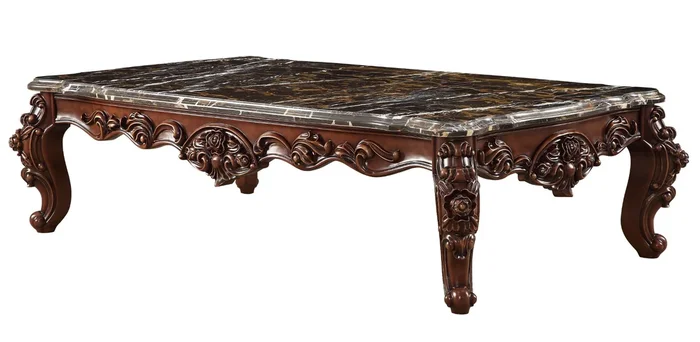 ACME Forsythia Marble & Walnut Coffee Table Model 83070