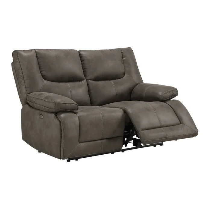 ACME Harumi Gray Leather-Aire Loveseat Model 54896
