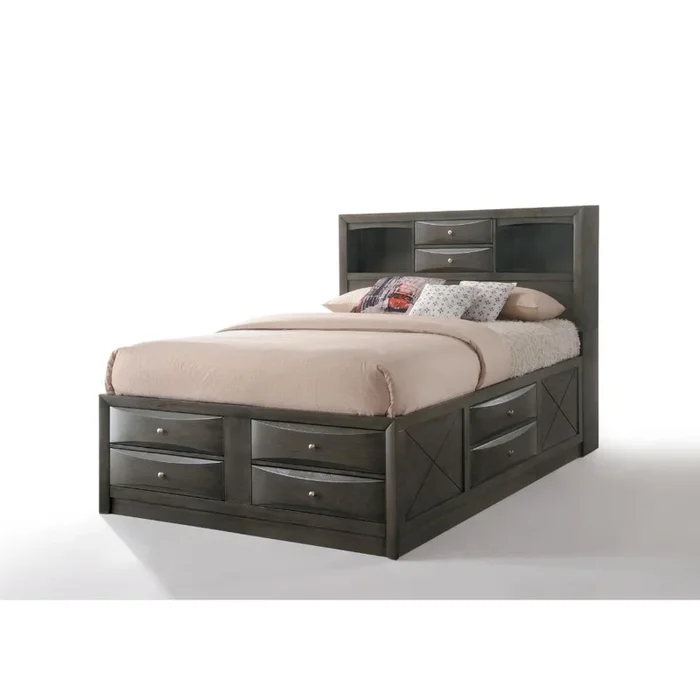 ACME Ireland Gray Oak Bed Model 22700