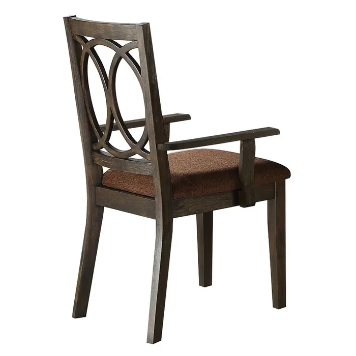 ACME Jameson Brown Fabric & Espresso Chair Model 62319
