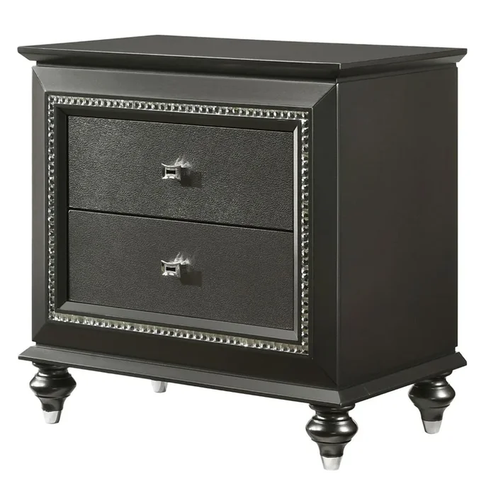 ACME Kaitlyn Metallic Gray Nightstand Model 27283