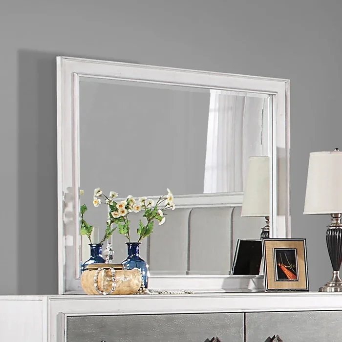 ACME Katia Rustic Gray & White Finish Mirror Model BD00662
