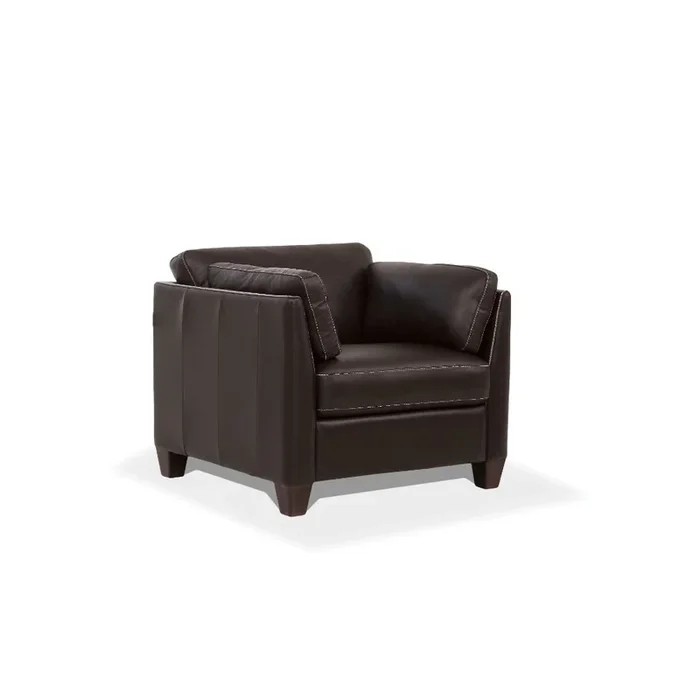 ACME Matias Chocolate Leather Chair Model 55012