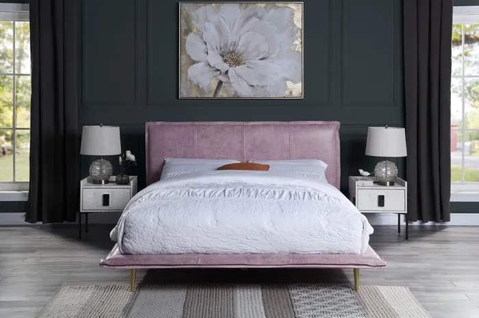 ACME Metis Pink Top Grain Leather Bed Model BD00561
