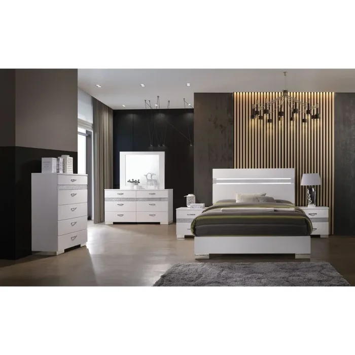 ACME Naima II White High Gloss Nightstand Model 26773