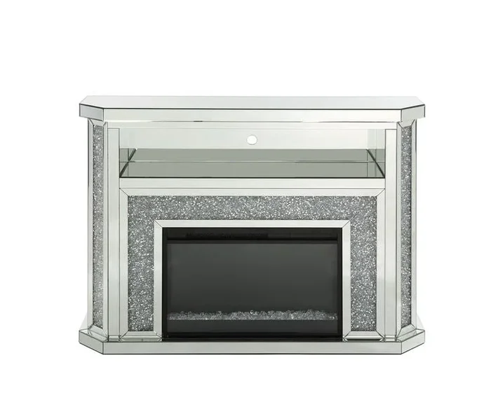 ACME Noralie Mirrored & Faux Diamonds Fireplace Model AC00508