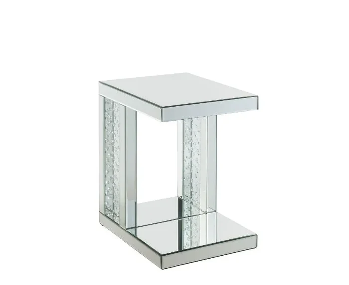 ACME Nysa Mirrored & Faux Crystals Inlay Accent Table Model 88067