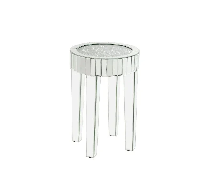 ACME Ornat Mirrored & Faux Diamonds End Table Model 84712