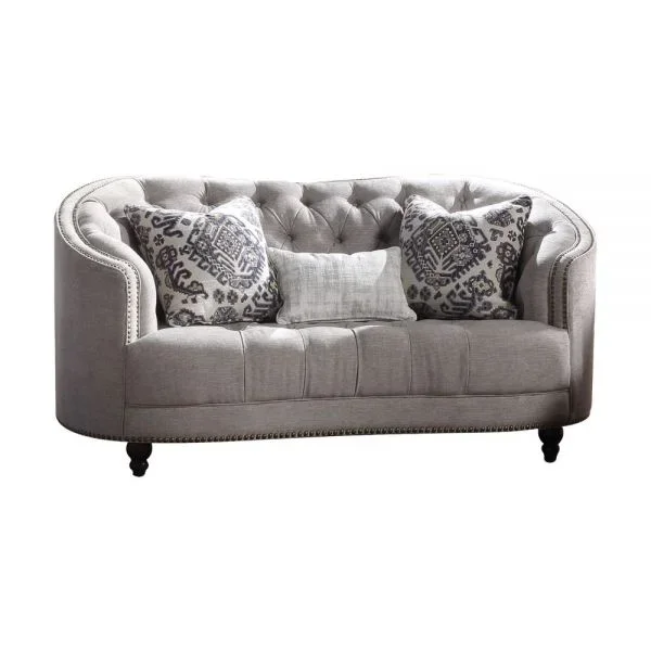 ACME Saira Light Gray Fabric Loveseat Model 52061