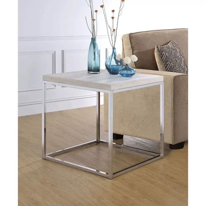 ACME Snyder Chrome End Table Model 84627