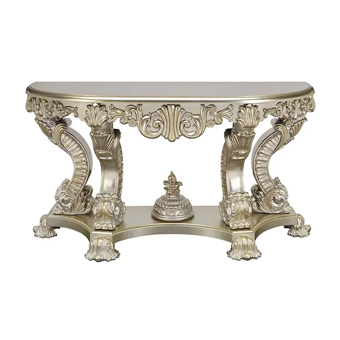 ACME Sorina Antique Gold Finish End Table Model LV01216