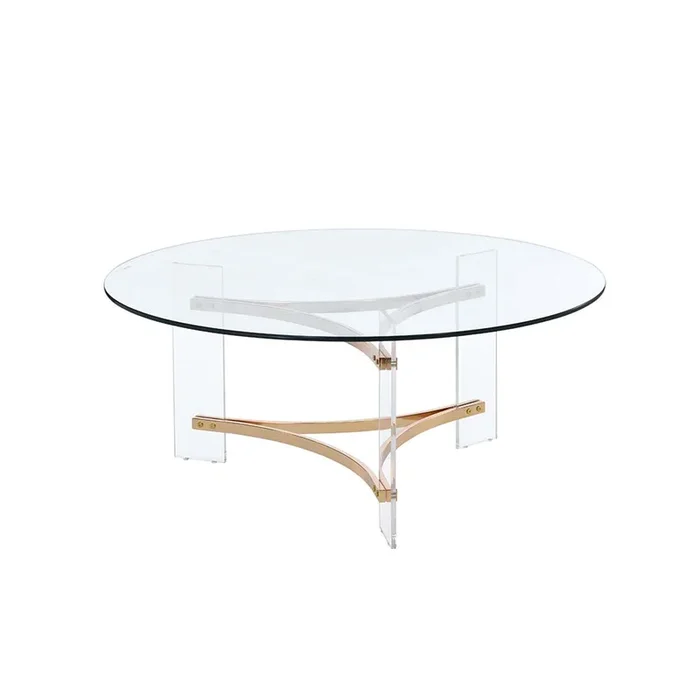 ACME Sosi Gold Finish Coffee Table Model LV01083