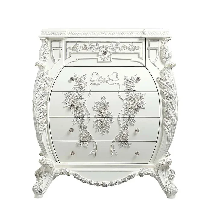 ACME Vanaheim Antique White Finish Chest Model BD00676