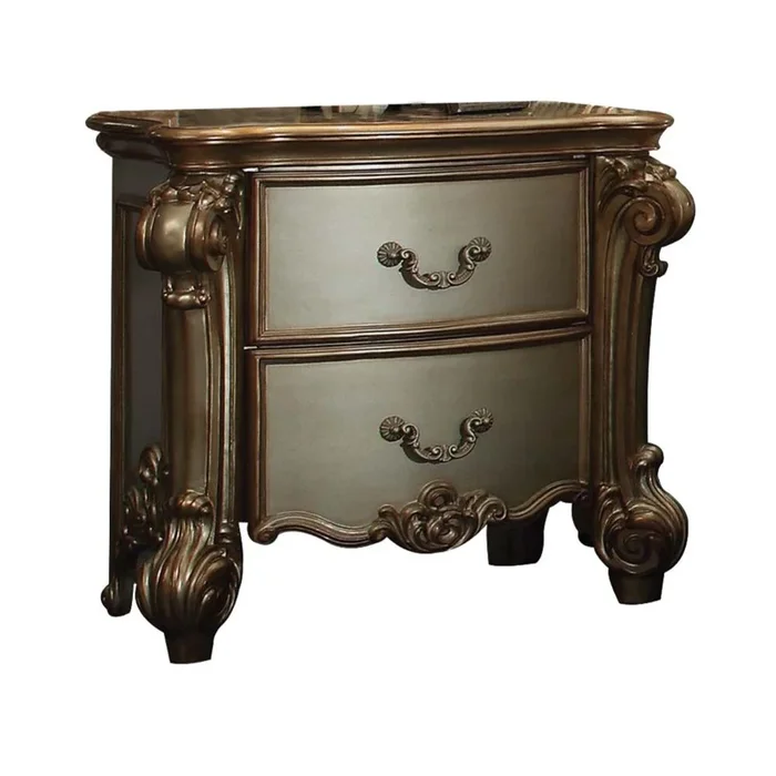 ACME Vendome Gold Patina & Bone Nightstand Model 23003