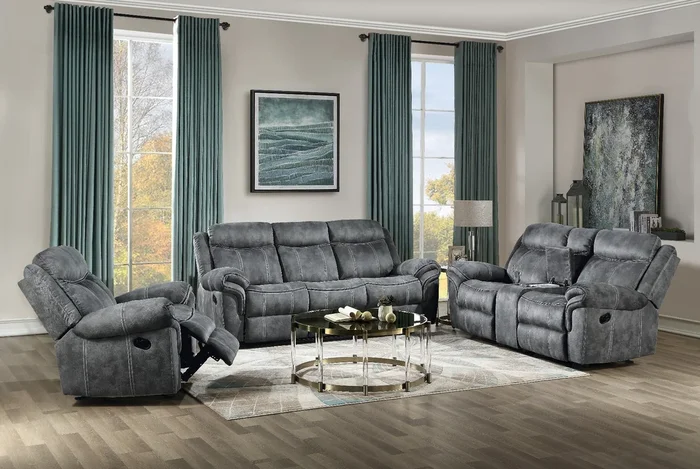 ACME Zubaida 2-Tone Gray Velvet Sofa Model 55025