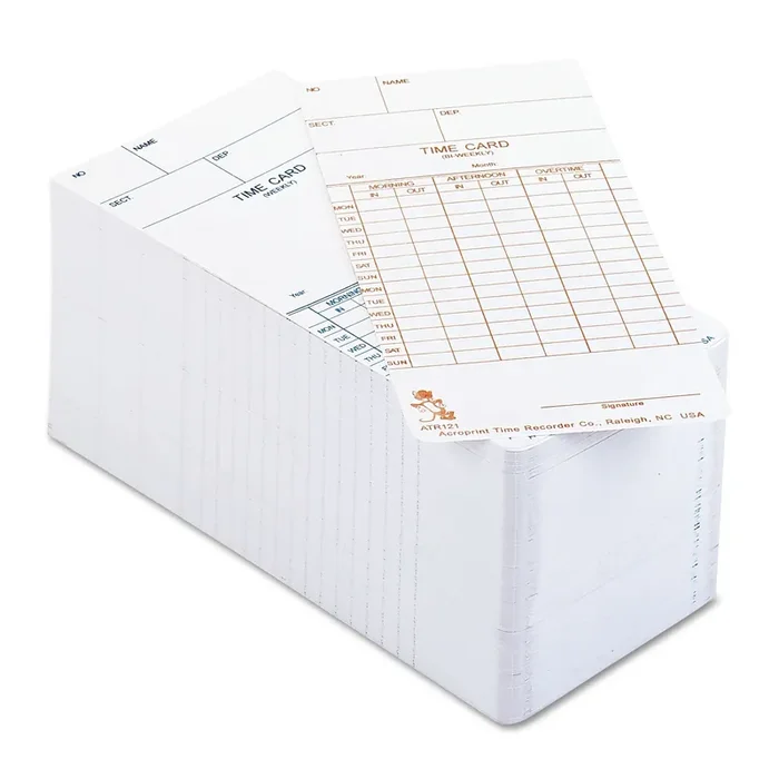 Acroprint® Time Clock Cards For Acroprint Atr120, Two Sides, 3.5 X 7, 250/pack