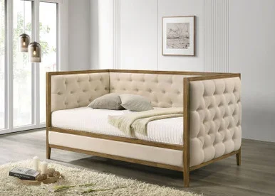 Adara Twin Daybed, Beige/Natural Oak / FM1200NT-BED